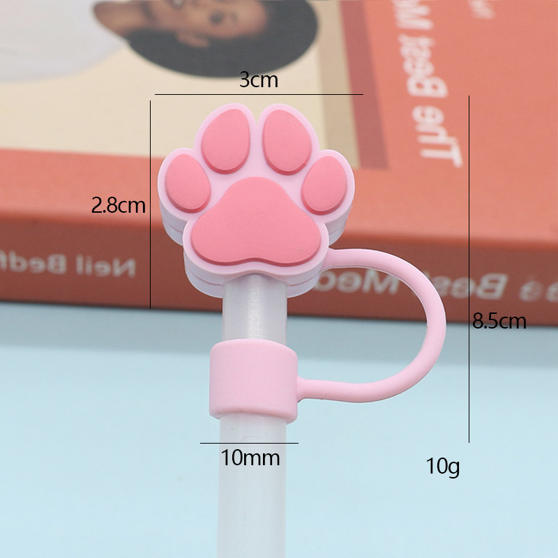 10mm食品級シリカゲルストローキャップ防塵ストロープラグかわいいストローキャップ立体アニメ防塵カバーストローカバー|undefined