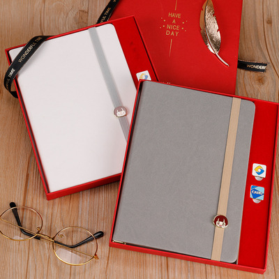 Manufactor customized notebook Imitation leather Elastic band Cartoon Notepad Simplicity Gift box to work in an office notebook Customize logo