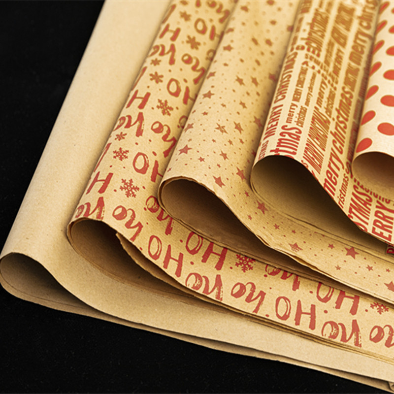 Papel de Regalo Navideño Transfronterizo, Papel Kraft Retro para Regalos de San Valentín y Cumpleaños, Venta al por Mayor Transfronteriza