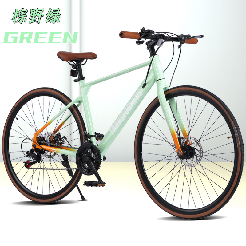 700C hombre de velocidad variable bicicletas de doble cilindro bicicleta de velocidad de carrera de carretera para jóvenes mujeres