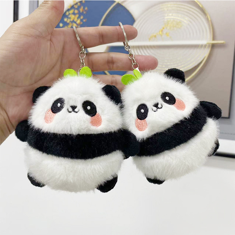Cute Little Panda Plush Pendant Cartoon Doll Toy Bag Hanging Doll Keychain Doll National Treasure Giant Panda
