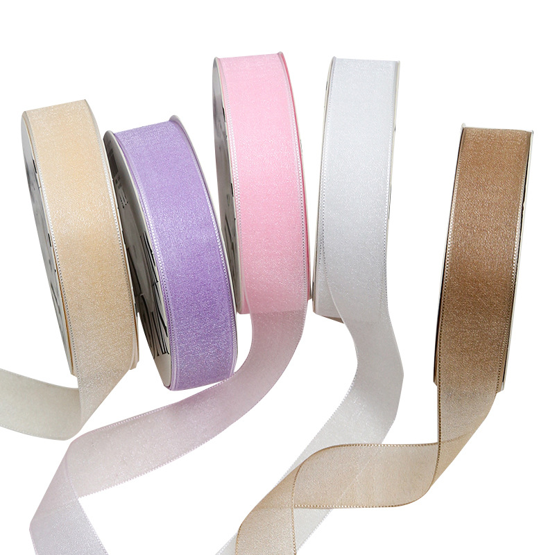 Hielo y nieve cinta de hilo flor de regalo embalaje cinta ramo cinta cinta horneado cinta de hilo de cola de pescado caja de regalo material decorativo