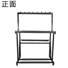 Double-layer, Multi-Head 14-String Ukulele Rack – Holds 7 Instruments | Multi-Ukulele Stand with Double-Deck Display & Showcase Rack