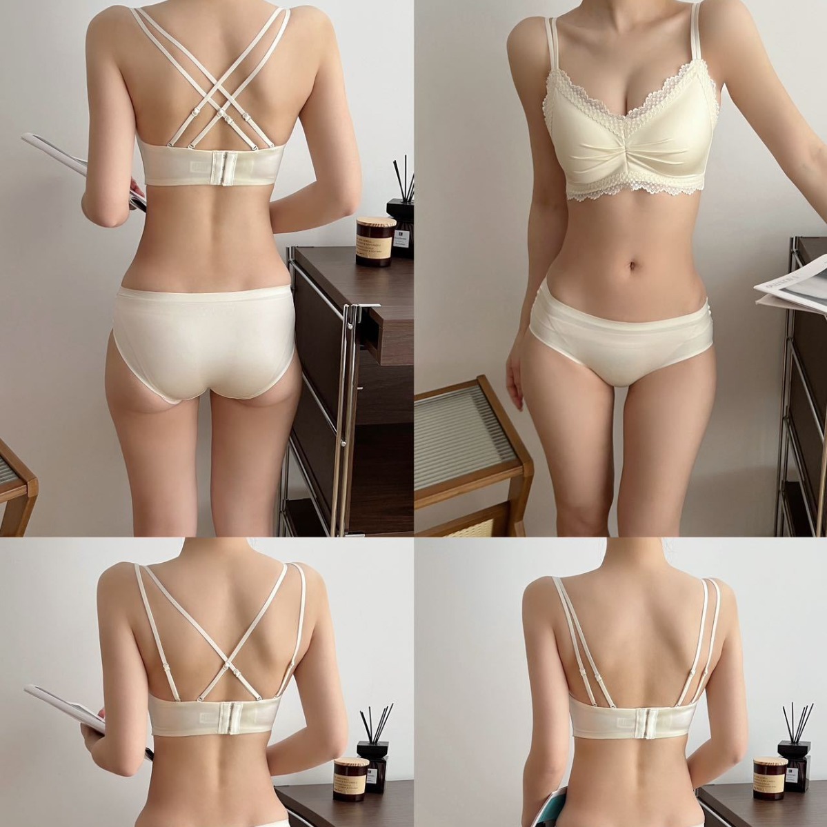Venta directa de fábrica Comercio electrónico transfronterizo Sudeste de Asia Vietnam Tailandia Damas Sencillo sin costuras Sensación de recogida lateral sujetador