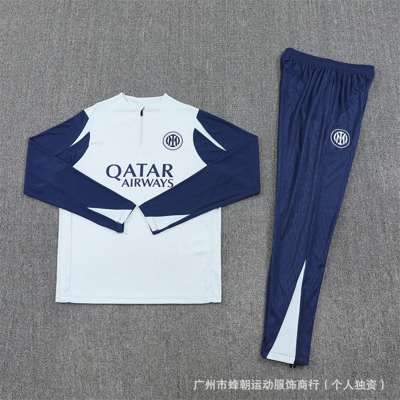 德国队半拉链长袖训练服球衣英格兰葡萄牙冬季训练足球服皇马|undefined