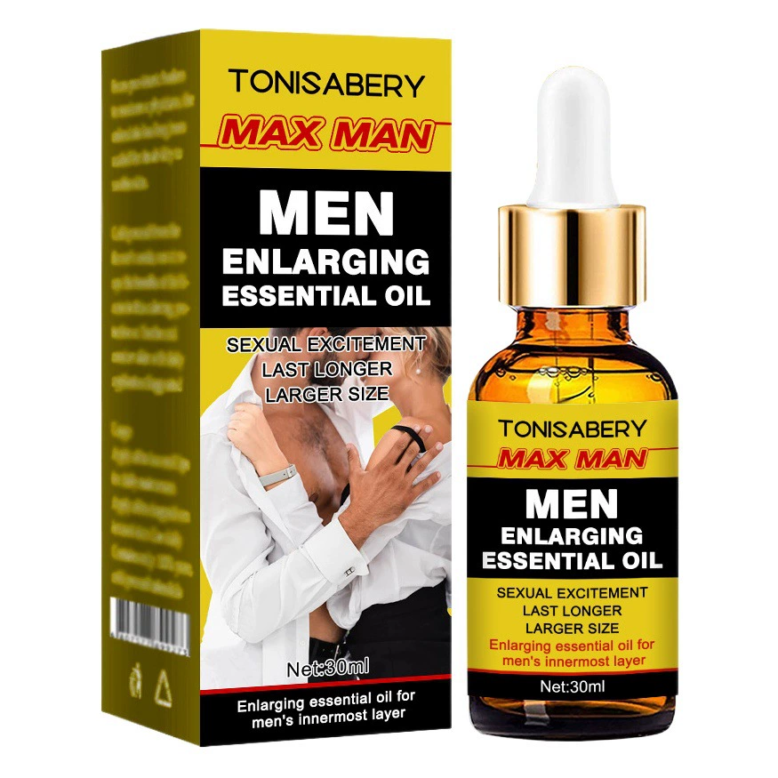Amazon AliExpress Золотой 30ml Эфирное масло для массажа полового члена Масло для ухода за мужскими частными