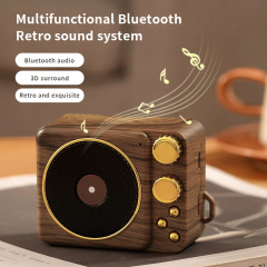 猫山王レコード機t 10 bluetoothスピーカー携帯無線音響レトロ木目創意小型スピーカーFMプレゼント