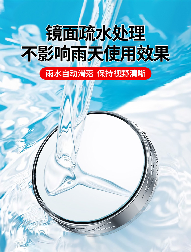 Car-Mounted Small Round Mirror with Suction Cup, 360-Degree Adjustable Wide-Angle Rearview Mirror for Blind Spots in the Car
