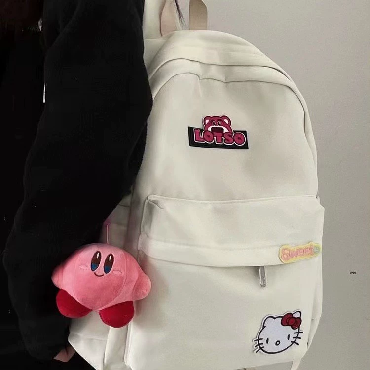 Китти из Hello Kitty, японская школьная юбка, вместительный школьный ранец, симпатичный рюкзак, клубника, японский и корейский стиль