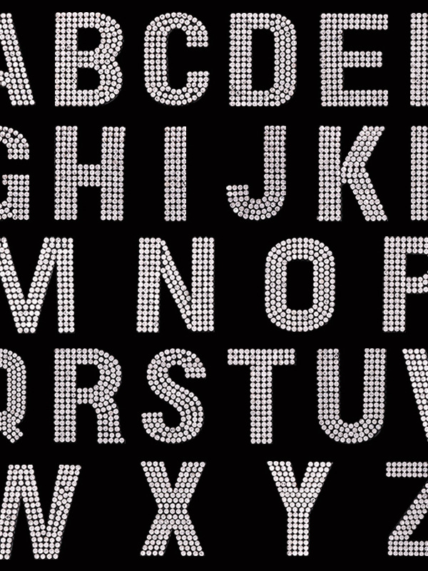 英文水钻字母贴纸DIY贴片双面胶车贴手机壳装饰钻网红款配件