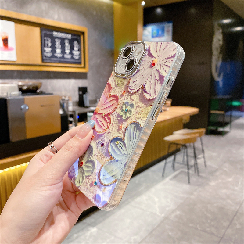 100g Weight iPhone Applicable Brands Phone Cases Classification PC Material Flower Pattern Vintage Style Style PC Flower Vintage Style Phone Cases Phone Accessories 5