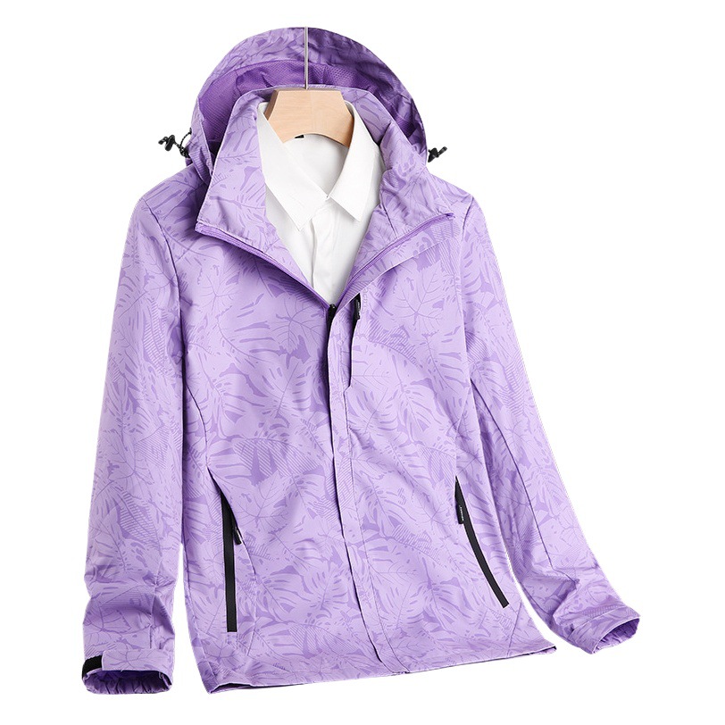 Sports and Leisure Single-Stroke Camouflage Maple Leaf Jacket Outdoor Couple Clothing Men's and Women's Windbreaker