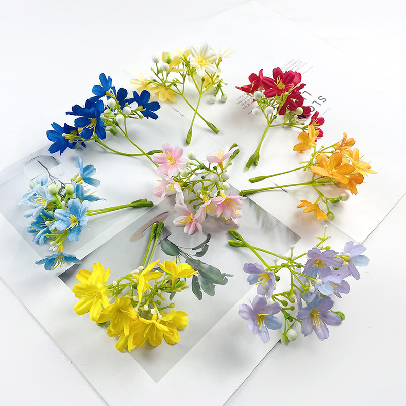 Simulation of small grass flowers Ruixiang flower string diy coat hat gift box bag decoration ins corsage headdress material photography props Simulation of small grass flowers Ruixiang flower string diy coat hat gift box bag decoration ins corsage headdress material photography props