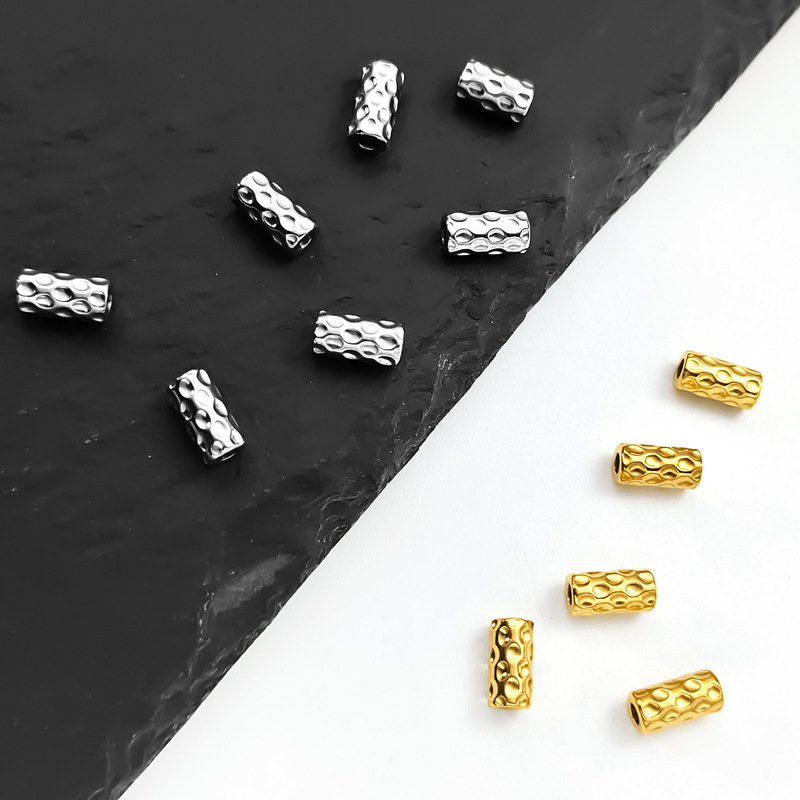 In-Stock Wholesale Stainless Steel Lava Crater Barrel Beads DIY Vacuum Gold-Plated Spacer Beads Bracelet Necklace Loose Bead Accessories In-Stock Wholesale Stainless Steel Lava Crater Barrel Beads DIY Vacuum Gold-Plated Spacer Beads Bracelet Necklace Loose Bead Accessories