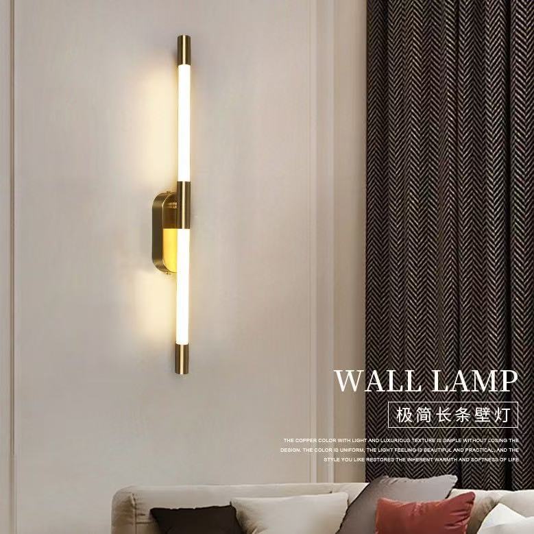 Moderno minimalista lámpara de pared larga hotel pasillo de fondo pared dormitorio cabezal de cama personalidad creativa LED lámpara de pared transfronteriza