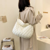 Demi-season one-shoulder bag for leisure, capacious down jacket, shoulder bag