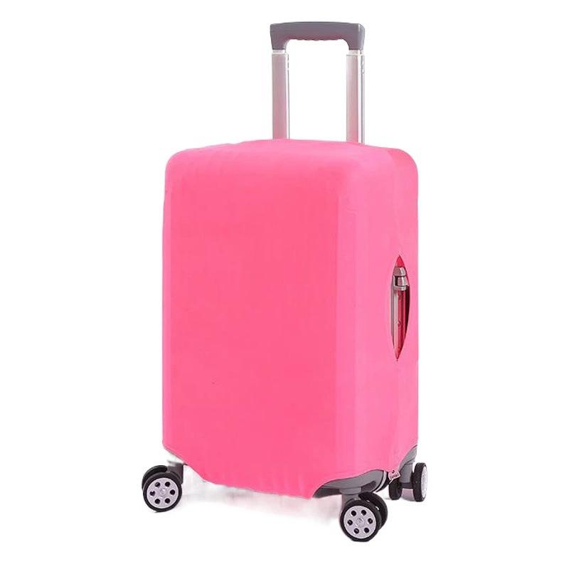 Эластичный чемодан на колесиках защитный чехол однотонный цветочный вариант багажный пылезащитный Защитный чехол