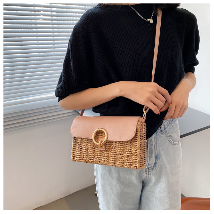 Fashion Straw Woven Square Bag display picture 4