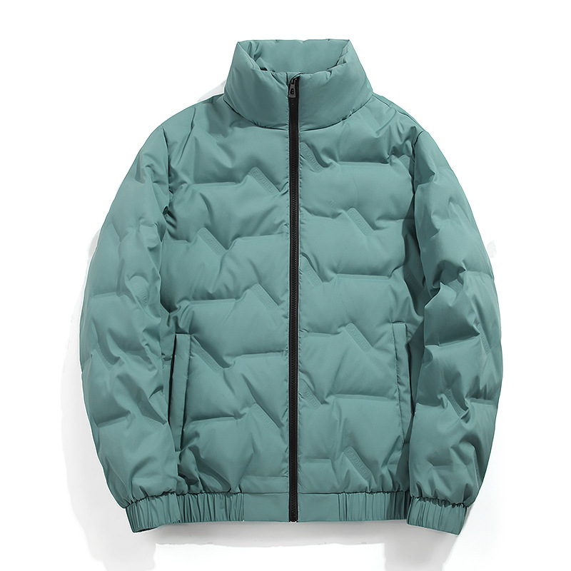 Men's Clothing stand collar Silk cotton jacket, light and thin Silk cotton jacket for men, duck Silk cotton, couple style, winter cold protection, warmth and leisure_voghion.com
