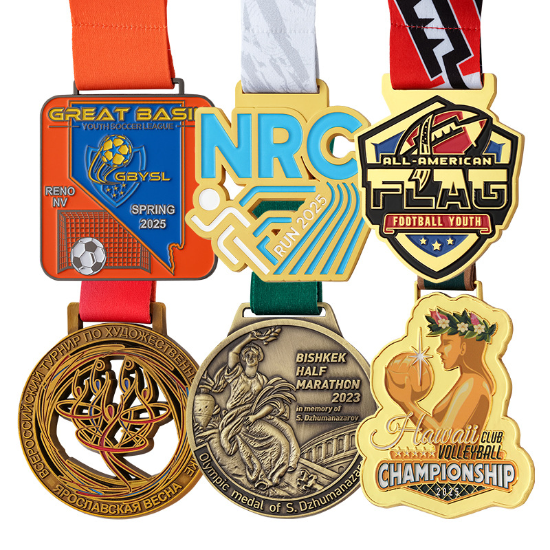 开模设计外贸金属奖牌定制定做学校体育运动会马拉松挂牌金银铜牌
