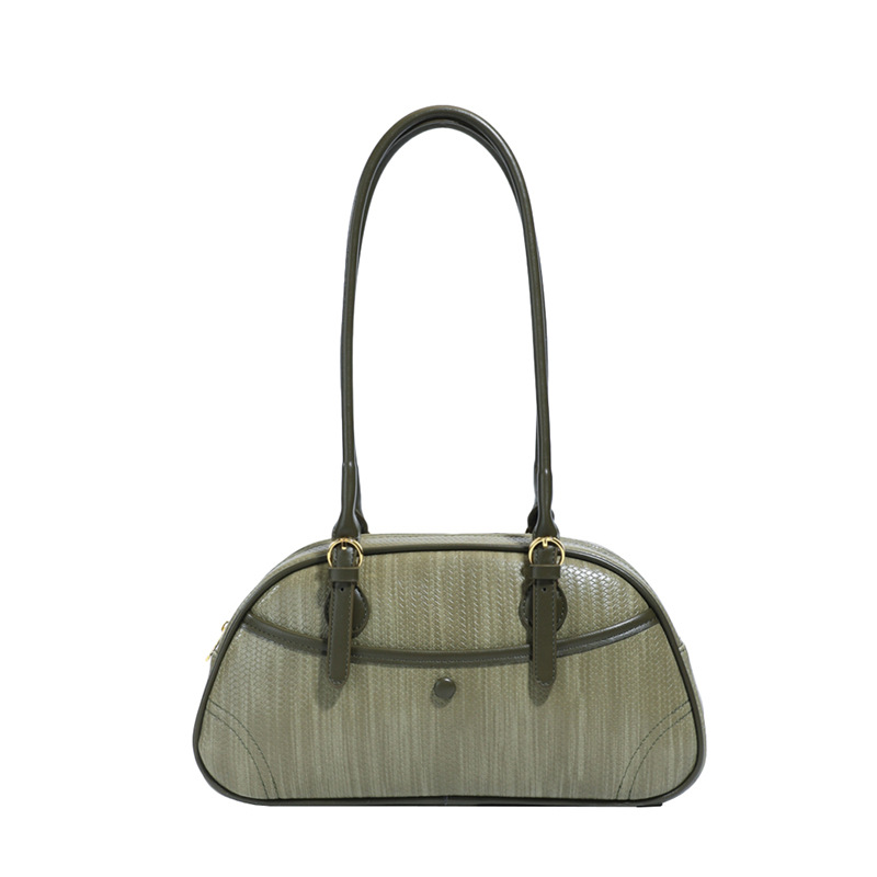 Transfronterizos de alto nivel bolsos portátiles de Boston para mujeres otoño y invierno 2025 nuevo retro bolsos de hombro extranjeros bolsos de moda bajo la axila