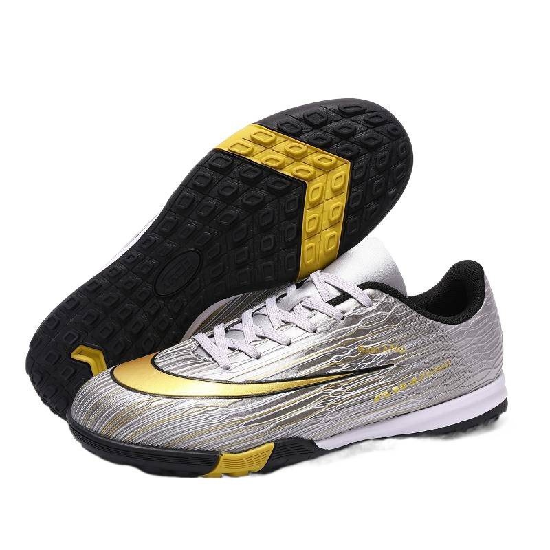 Zapatillas de Fútbol AG TF para Niños y Jóvenes TPU y Caucho Corte Bajo para Césped Natural y Artificial