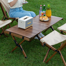 9C2B批發折疊蛋卷桌楠竹戶外便攜式燒烤露天陽台桌桌露營桌子野營