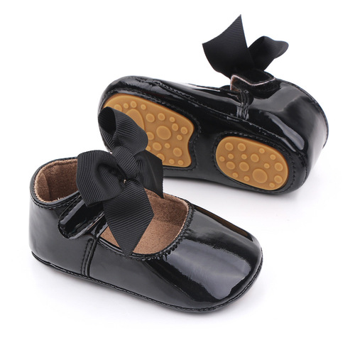 Spring and Autumn Bow Princess Shoes PU Small Leather Shoes Baby Toddler Shoes Factory Direct Sales 2562