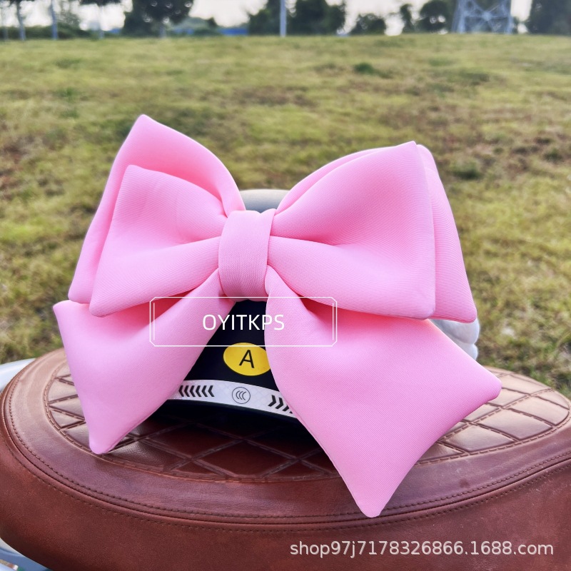 Electric Vehicle Decorative Bow, Cute Velcro Helmet, Motorcycle, Multi-Color Purple Series, Cross-Border Cute and Fun