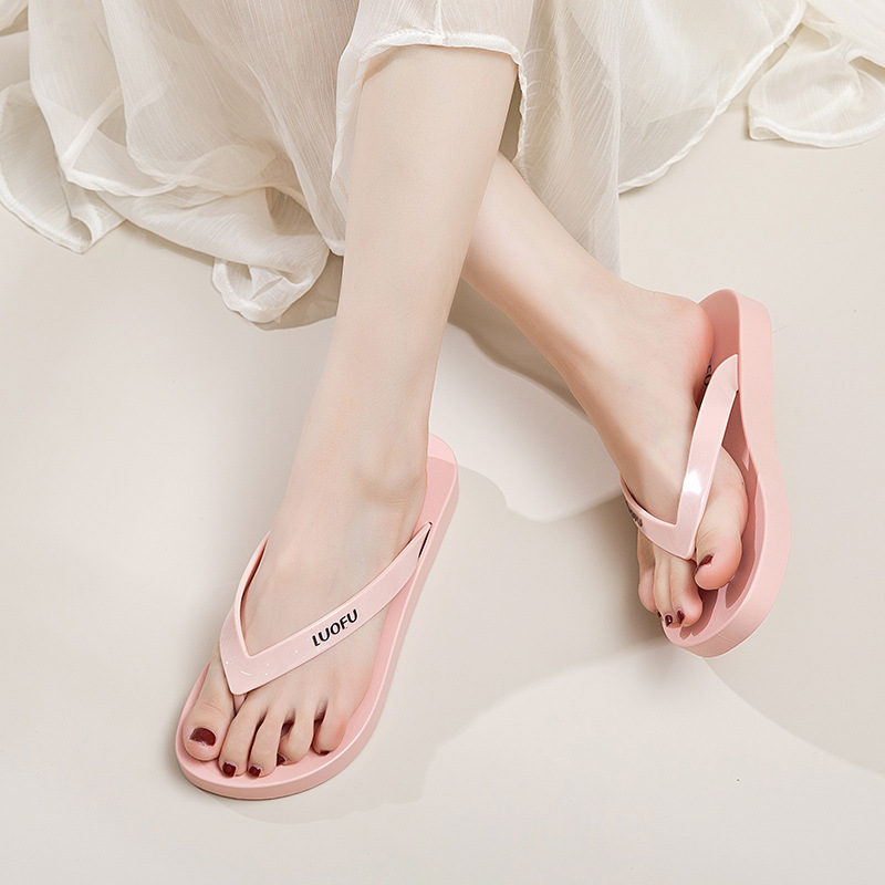 Chanclas con Suela Gruesa para Mujer de PVC para Playa