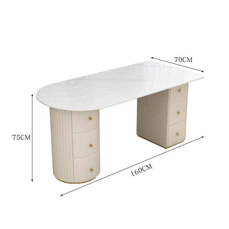 Mesa de consultas de salón de belleza moderna de lujo simple mesa de consultas de recepción de fotografía de boda mesa de consultas de consulta ambulatoriales orales image 15