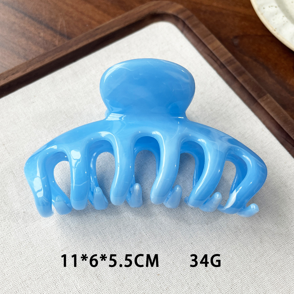Clip de calabaza de plástico grande para cabello de mujer, clip de cabello de tiburón, joyas para cabello