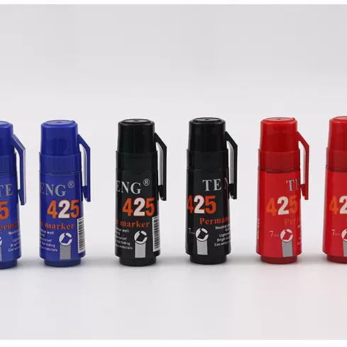 425油性斜头记号笔7mm胖胖笔大容量美术绘画广告笔彩色油性速干笔