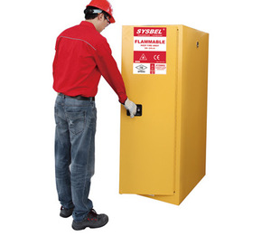 Sisbel WA810540 yellow safety cabinet storage cabinet 54 gallon flammable liquid and chemical storage cabinet