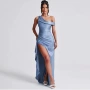 冬季不规则斜肩新款连衣裙