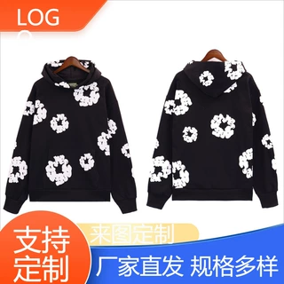 定制2025欧美潮牌发泡印花宽松卫衣原宿Y2K嘻哈街头宽松休闲卫衣