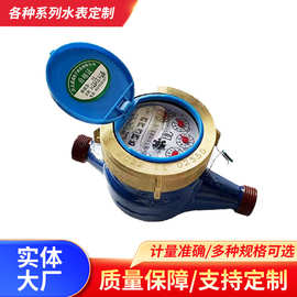 定制丝扣旋翼湿式水表高精度家用出租房自来水4分6分机械数字水表