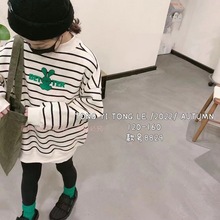 韓國女童衛衣2022秋季新款韓版洋氣時髦圓領套頭衫代發潮范