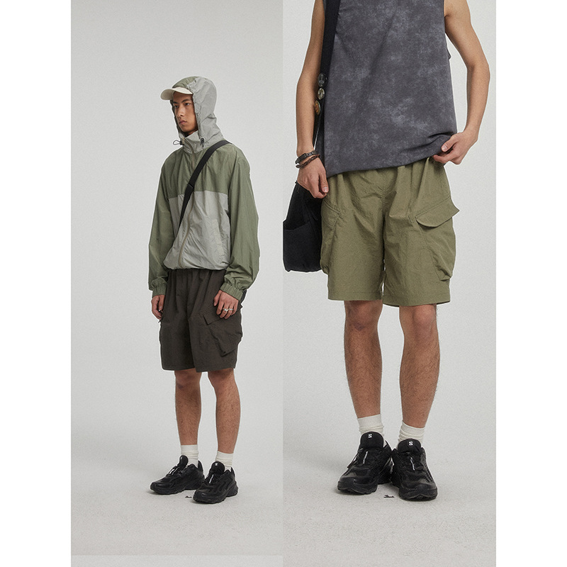 City Fanpin 2024 Summer New American-style Multi-pocket Loose Quick-drying Tooling Shorts for Men