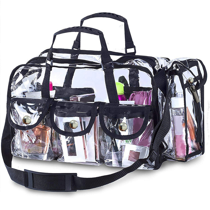 Waterproof capacious cosmetic bag PVC