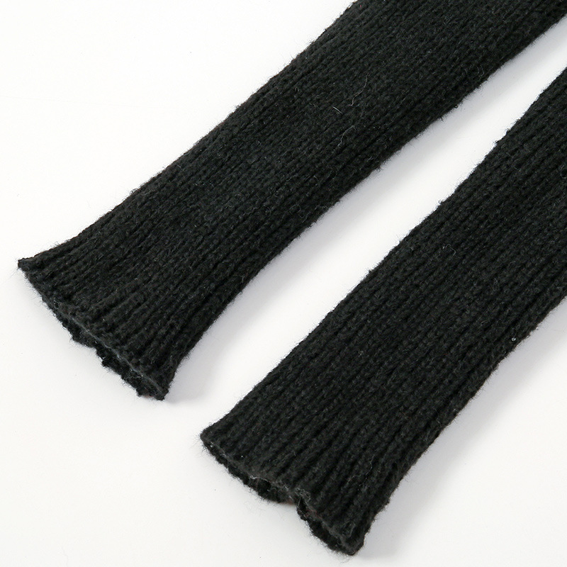 유럽과 미국 인기 신상품 홀로우 더블 슬리브 폴리에스터 숄 니트 고급 길이 크로스 숄 여성용 아우터웨어