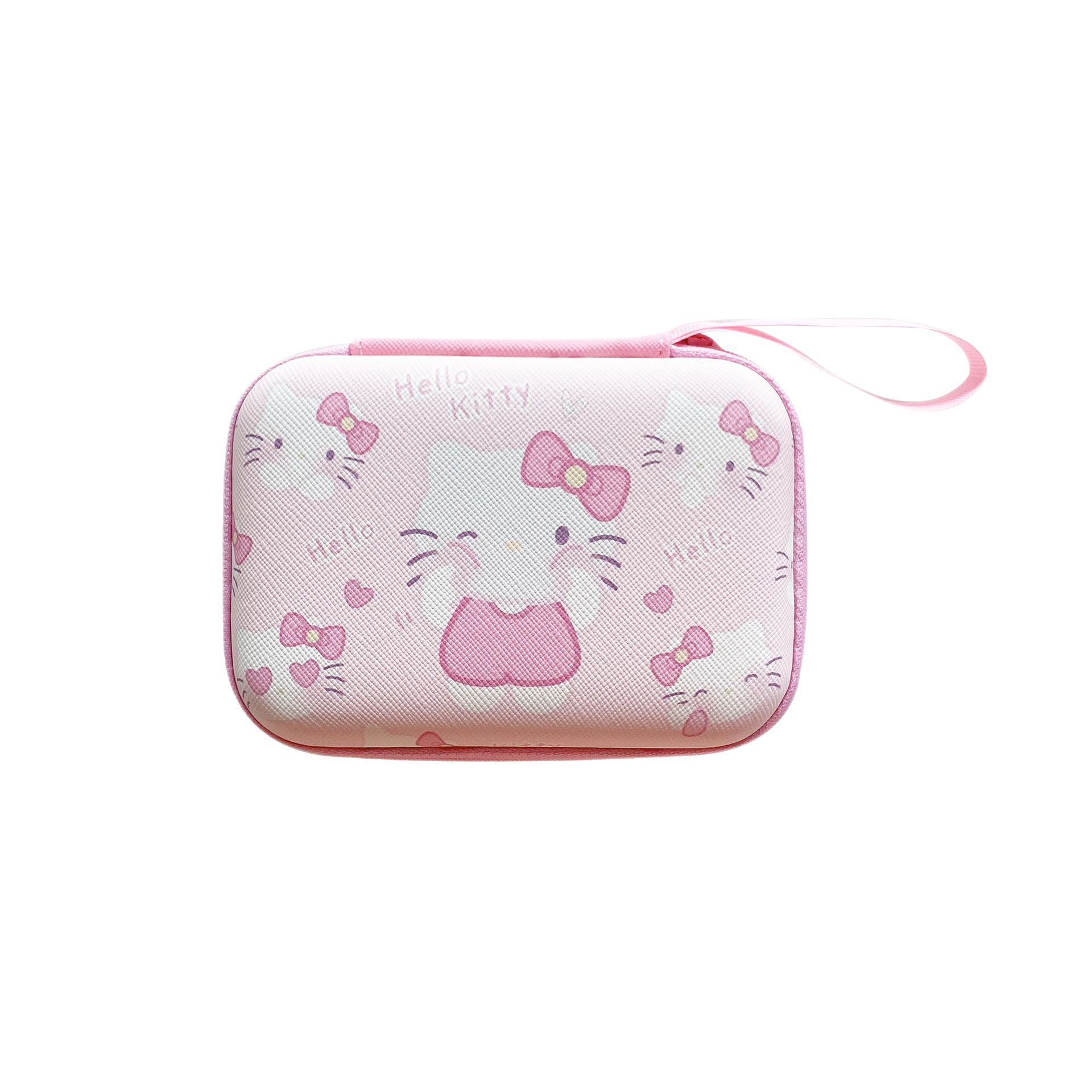 Cartoon nueva bolsa de almacenamiento de auriculares linda rectangular de dibujos animados, cargador de monedero grande, cable de datos, caja de almacenamiento de bolsa larga