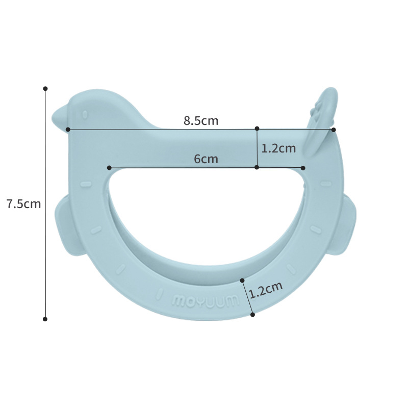 Hàn Quốc nhập khẩu MOYUUM bé silicone vòng tay ngựa Trojan răng hàm dính răng nhai đồ chơi