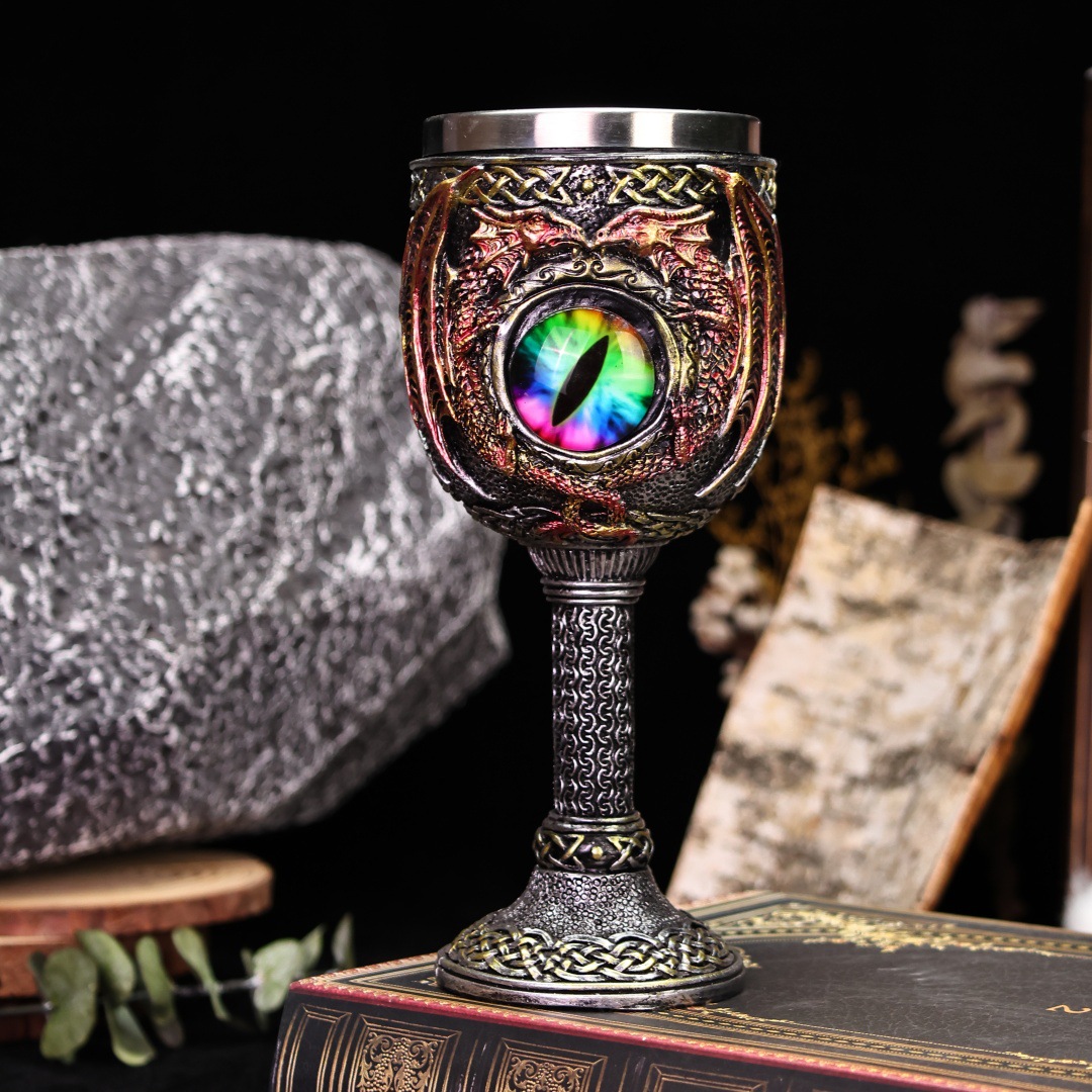 Nuevo antiguo fósil de dragón transfronterizo taza de vino de acero inoxidable taza de cóctel regalos creativos regalos creativos