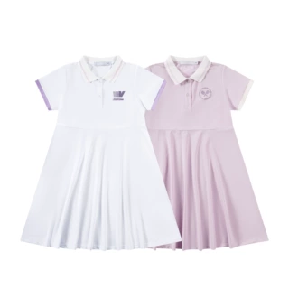 DK童装夏季新款女童运动凉感速干POLO网球裙儿童女孩休闲连衣裙子