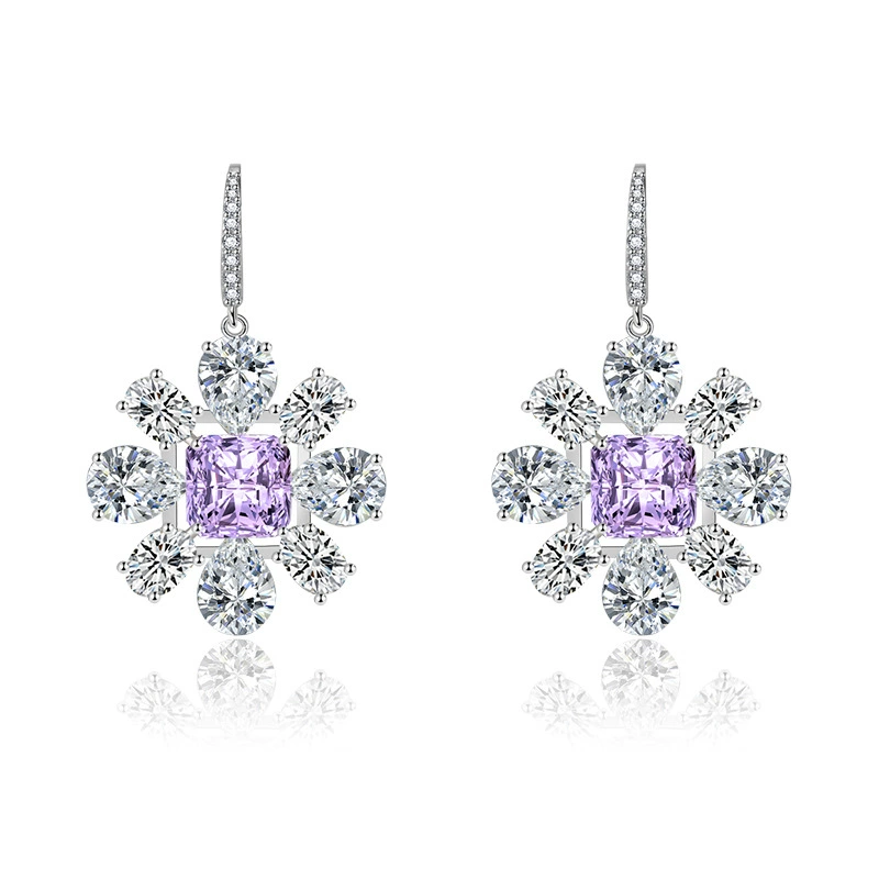 Серебряные серьги с иглой, импорт, серебро 925 пробы, цветочные, простой и элегантный дизайн