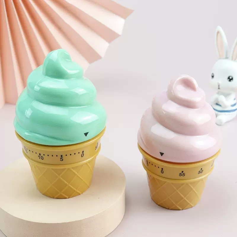 冰淇淋蛋筒机械定时器 厨房烘焙计时器创意多工能定时器礼品