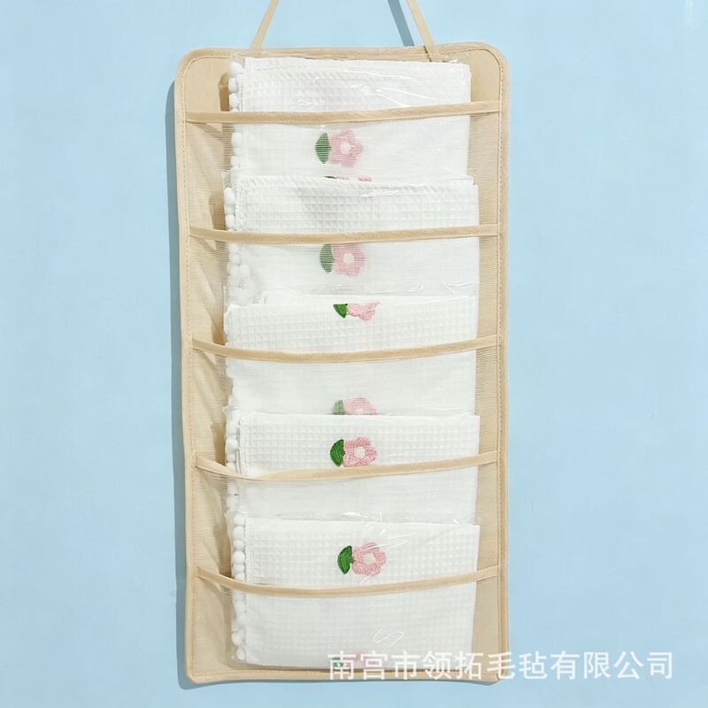 Storage Hanging Bag for Wardrobe, Dormitory Underwear Storage Bag, Student Book Hanging Storage Bag with Mesh Cover, Wholesale