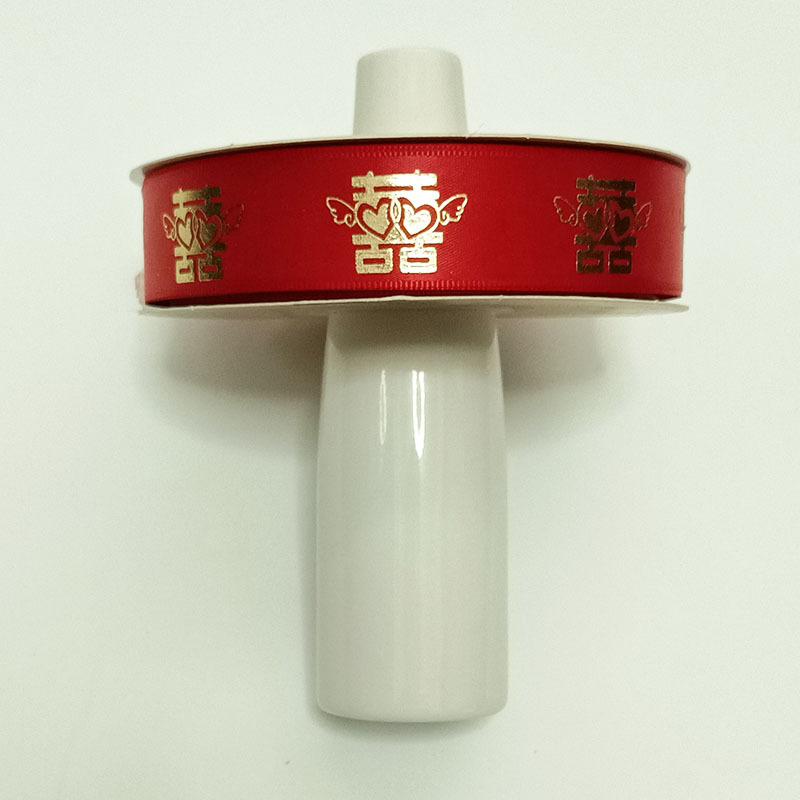 Suministros DE BODA Cinta de oro rojo Embalaje de regalo de mano Xi carácter cinta festiva Cinta Roja al por mayor cinta de encaje