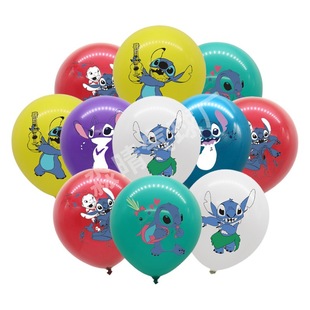 Cross-border wholesale stitch cartoon balloon gender reveal balloon children's holiday theme suit latex balloon